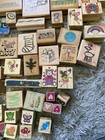 Mixed Vintage Rubber Stamp Lot - Over 45 Stamps   90   s - Early 2000   s