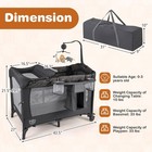 4-in-1 Adjustable Baby Bedside Sleeper W bassinet Mattress Changing Table Toys