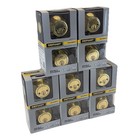 5 Defiant Single Cylinder Deadbolt Door Lock Polished Brass 5 Pack Case