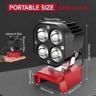 40w 6000lm Led Flashlight For Milwaukee 18v Battery Wireless Work Light Pd