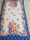 Vintage Printed Kitchen Cotton Dish Towel   Vibrant Beautiful Condition  Unused