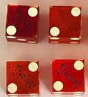 Lot Of 12 Stardust Las Vegas Casino Souvenir Dice Vintage Red 0 75  Mixed Styles
