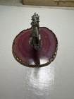 Pewter Unicorn Sculpture On Agate Base