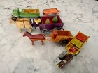 Lot Of 5 Antique Erzgebirge Putz German Wooden Wagons  Vehices