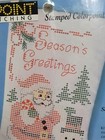 Bucilla Colorpoint Paint Stitching Stamped Santa Snowman Christmas Stocking Kit