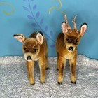 Steiff Roebuck Deer   Doe Set Mohair Wool Plush Vintage Rare Set 2