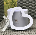 Premium Quality Heart Shape Flower Box  Floral Gift Box  2 Tier  With Lid  White