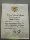President Barack Obama Hand Signed  in Memoriam autographed 8x11 Embossed Letter