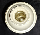 Vintage Thermos Bottle  2484 Ribbed Chrome With Cream Cup Lid   Cap