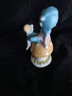 Vintage Elf Fairy Pixie On Mushroom Figurine With Snail On Knee 5  X 2  Adorable