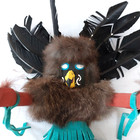 Native American Navajo Kachina  crow  Doll 15  Signed Natural Feathers