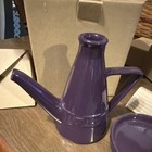 Longaberger Woven Traditions 2pc Pottery Cruet Set W  Plate  Purple