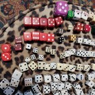 Vintage Mixed Dice Lot Various Colors Sizes Types Of Dice Nice   See Pics