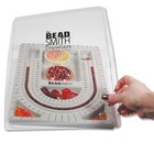 The Beadsmith Bead Board With Cover  Grey Flocked  3 U-shaped Channels  6
