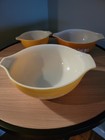 Vintage Pyrex Cinderella Nesting Mixing Bowls Butterfly Gold Set Of 4