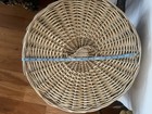Vintage Large Round Wicker Laundry Hamper  storage plant Basket With Lid