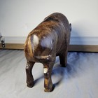 Vintage Large Hand Carved Ironwood American Buffalo Bison Sculpture