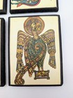 Irish Book Of Kells Celtic Symbols Of Saints 4 Wood Plaques Wall Hanging Ireland