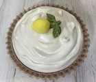 Vintage Lemon Meringue Pie Ceramic Covered Dish Keeper Plate Realistic 2 Pc Mcm