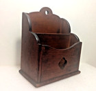 Primitive Wooden Wall Pocket Desk Table Organizer Mail Holder  Country Boho 7 5 