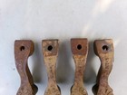 Set Of 4 Antique Cast Iron Wood Stove Furniture Feet Legs