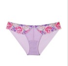 Victoria Secret Dream Angels Embroidered Cheekini Panty S M Lilac Pink Bloom  34