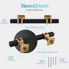 10 Pack Matte Black   Gold Cabinet Handles 3 Inch Drawer Pulls Kitchen Hardware