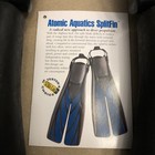 Atomic Aquatics Split Fin Diving Scuba Fins Adult Medium Blue