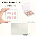 24pcs Acrylic Nail Storage Box With Lid - Transparent Display Box