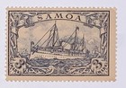 Travelstamps  Germany German Samoa Stamps Kaiser s Yacht 3 Mark Mint  Og  H