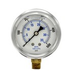 Liquid Filled Lower Mount Pressure Gauge With 2 5  Dial  0-500psi  1 4 male Npt