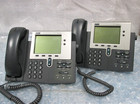 Lot Of 2-cisco Cp-7940g Unified Voip Phone W speakerphone   Handset 