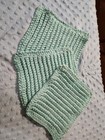 Lot 3 6 x 7  Hand Crocheted 100  Cotton Turquoise Dish Cloths Homemade Kitchen 