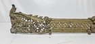 Vintage Patinaed Brass Fireplace Fender Fancy Rococo Lattice Style 49  Long