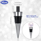 8 Pieces Metal Bottle Stopper Blank Stainless Steel Wine Bottle Stopper Kit Reus