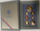 1986-s Us Mint Prestige Proof Set Statue Liberty Silver Dollar Box   Coa 7 Coins