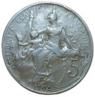 1909 France Dupuis 5 Centimes Paris Mint Old Bronze Coin Km 842