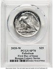 2020-w Palladium Eagle 1 Oz Burnished Fdi Reagan Legacy Series Michael Reagan