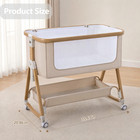 Baby Bassinet W  Height Adjustment And Smooth Wheels For Infant 6-18 Month