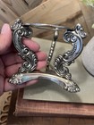 Ornate Silver-plated Godinger Pillar Candle  Sphere Holder
