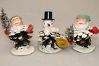Lot Vintage Dwarf Pinecone Elves Snowman Spun Chenille Christmas Ornaments Japan