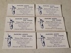 6 Lot Vtg 1920 Tickets Slatington Pa Dancing Keeps U Young Opening Victory Pink