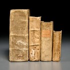 Lot Of 4 Rare Antique 17th Century Fine Vellum Wrapped Bound Latin Books 1600 s