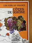 Vintage Cotes Du Rh  ne 1970s Travel Poster Wine Region Of France Map By Pouiteau
