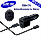 Brand New Samsung 45w 2 Ports Super Fast Charging Dual Car Charger With Cable