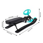 Snow Racer Winter Ski Sled Snow Sled W  Steering Wheel For Kids Adults Outdoor