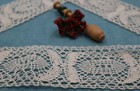 Antique French Bobbin Lace Trim Ribbon Linen Dentelle Du Puy En Velay Vintage