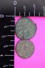 2 Nice Widows Mite Coins Holy Land Artifact Display Card Export Permit Coa  m888