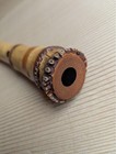 Japanese Shakuhachi Flute By K  zan Adachi Signed Bamboo 1 8ft With Damage