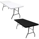6ft Plastic Folding Table - Ideal For Indoor outdoor Dining   Party Use Black